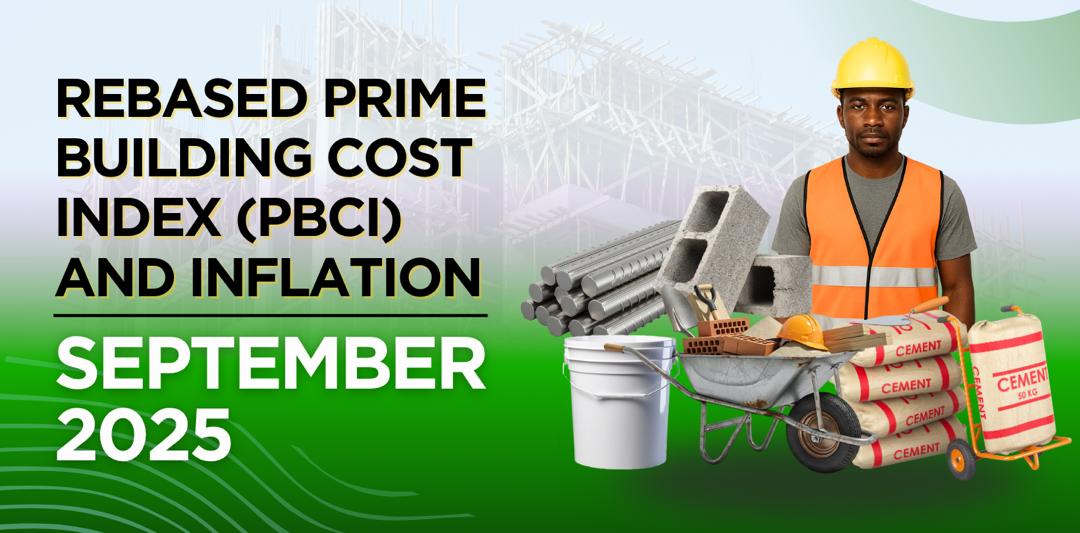 Rebased Prime Building Cost Index (PBCI) and inflation Sept. 2025